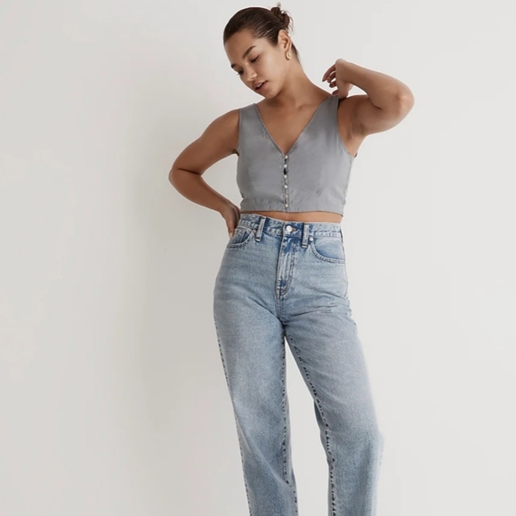 Madewell Softdrape Gwen Crop Top Vest - Picture 2 of 13